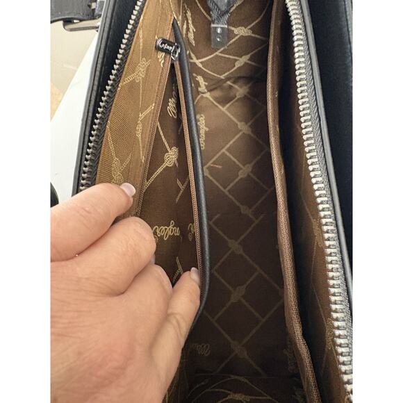 Wrangler Western Concho Tote Bag Black Faux Leather Turquoise NWT S-WG192-B119 - Picture 9 of 11